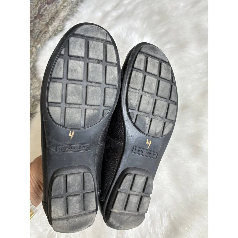Naturalizer N5 Comfort KEIFER 6‎ M Driving Walking Loafers Black Preowned
